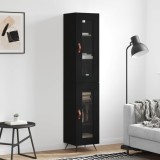 vidaXL Dulap &icirc;nalt, negru, 34,5x34x180 cm, lemn prelucrat