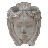 Cumpara ieftin Ghiveci flori ceramica gri 14x14x17 cm