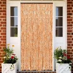 vidaXL Perdea pentru insecte, ocru și alb, 100x230 cm, chenille 377402