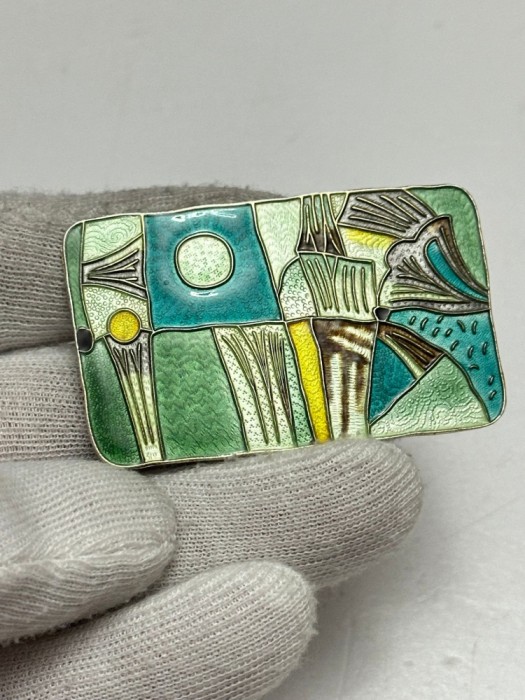 BROSA ARGINT 925 - &#039;Spring&#039; by David Andersen + Email - Norway - 1950-55 !