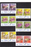 2007 LP 1758 b ORHIDEE SALBATICE CU TABS EFIRO IN ENGLEZA PERECHE MNH,STAMPILAT, Flora, Nestampilat