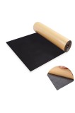 Rulou de folie din spumă autoadezivă pentru etanșări DIY și amortizoare de șoc &ndash; Negru 300mm x 1.5m