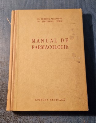 Manual de farmacologie Duminica Alexandru foto