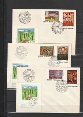 RO - FDC - PICTURI REALIZATE DE COPII ( LP 975 ) 1979 ( 3 DIN 3 ) foto