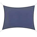 Outsunny Cort de umbra rectangular 6 x 4 m polietilena cu densitate mare Protectie UV Cu geanta de depozitare - Culoare albastru | Aosom Romania