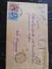 Plic circulat de la Bechet la Craiova,8.apr1884,emis.Perle 15+25 bani recomandat