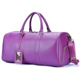 Cumpara ieftin Geanta voiaj, fitness, BUSY LDY&amp;GTM&reg; Indigo, piele naturala, compartiment incaltaminte, unisex, capacitate mare, mov