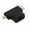 Adaptor HDTV HDTV-Mama la MiniHDTV-Tata si MicroHDTV-Tata