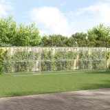 vidaXL Cușcă pentru c&acirc;ini 4 pcs Argintiu 8 x 2 x 2 m Oțel 3368340