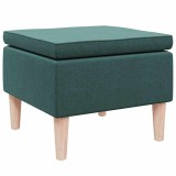 Cumpara ieftin Scaun cu picioare din lemn, verde inchis, material textil
