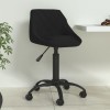 VidaXL Scaun de bucătărie, negru, catifea