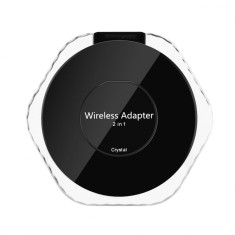 Adaptor wireless INOVA&amp;reg; AI BOX 2in1 compatibil cu Android Auto/ Apple Carplay Plug&amp;amp;Play, Wifi 5.8GHz, BT 4.2, culori RGB foto