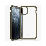Husa iPhone 11 Pro Max IT Skins Hybrid Solid Kaki &amp; Transparent (antishock)