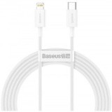 Cablu alimentare si date Baseus Superior, Fast Charging Data Cable pt. smartphone, USB Type-C la Lightning Iphone PD 20W, 2m, alb