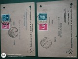 Regalitate Romania , grup doua plicuri corespondenta circulate,corepondenta financiar -comerciala avocat, Circulata, Printata