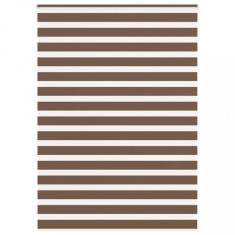 vidaXL Jaluzea tip zebra maro lățime țesătură 155,9 cm poliester