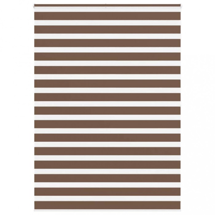vidaXL Jaluzea tip zebra maro lățime țesătură 155,9 cm poliester