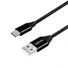 Cablu de date Logilink CU0139 USB 2.0 - USB-C 0.3m Black foto