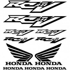 Set 11 Stickere Honda RC211V Negru foto