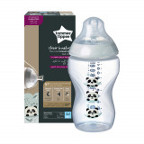 Biberon PP ursuleti panda Closer to Nature 340ml, +3 Luni, Tommee Tippee