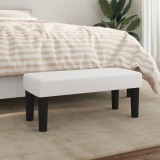 Gossi banca, alb, 70x30x30 cm, piele ecologica