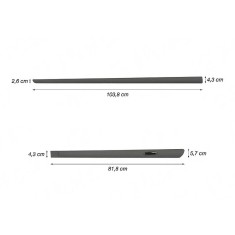 Ornament lateral complet BMW Seria 5 (E60/E61), 2003-2010 COMBI; Seria 7 (E65/E66), 2005-2008, Alfa Romeo 166 (936), 1998-2003, Nissan PRIMERA (P12),