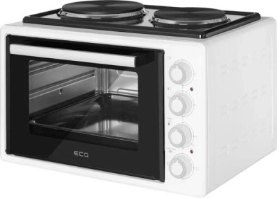 RESIGILAT - Cuptor electric ECG ETH 3502W, 35 litri, 1400 W, 2 plite, iluminare interioara, 90-250&amp;deg;C, alb foto