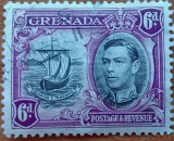 Colonie-Britanica-''GRENADA-1937- KING GEORGE VI-STEMA''-LOT 1Val.''-STAMPIL--VEZI SCAN, Stampilat
