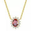 Colier Din Argint Gold and Red Arg390A, Argintboutique