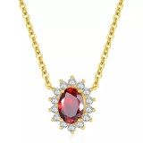 Colier Din Argint Gold and Red Arg390A, Argintboutique