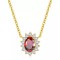 Colier Din Argint Gold and Red Arg390A