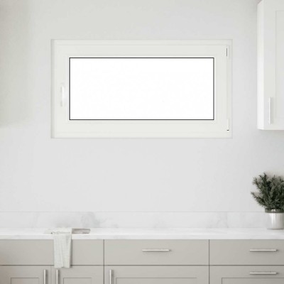 vidaXL Fereastră de subsol RISOR 110x60 cm Pt&amp;amp;Turn DIN dreapta alb foto