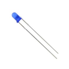 LED 3mm albastru 3.0V-3.2V 20mA 455-465 MCD 500-700