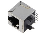 Conector RJ45 soclu PIN 8 Cat 6 ecranat 8p8c THT