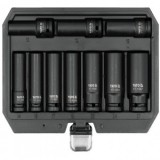 Set tubulare adanci de impact prindere 1/2&quot;, 10-27mm, 10 piese