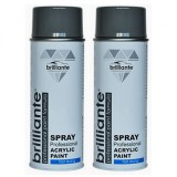 Cumpara ieftin Pachet 2 x Vopsea Spray Brilliante gri inchis RAL 7037 400 ml