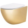 Vas WC suspendabil Rea Carlo Mini Tornado NFQ GOLD WHITE