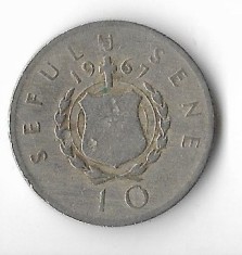 Moneda 10 sene 1967 - Samoa foto