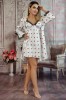 E1086RR-23 Set 2 piese compleu din desu si halat cu inimioare, L, M, XL