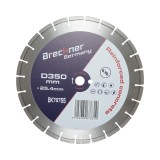 Disc diamantat segmentat 350x25.4mm, segment 10mm pentru beton armat, pavele, boltari, piatra dura Breckner Germany