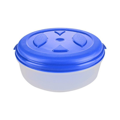 Caserola pentru alimente cu capac, Rotunda, 1.3L, compatibil micounde si congelator foto