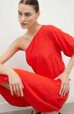 Bruuns Bazaar rochie culoarea rosu, midi, drept
