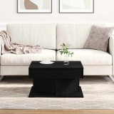 Masuta Cafea VidaXL Stejar Negru 57x57x30cm Lemn Compozit Negru Patrata Moderna Minimalista Living