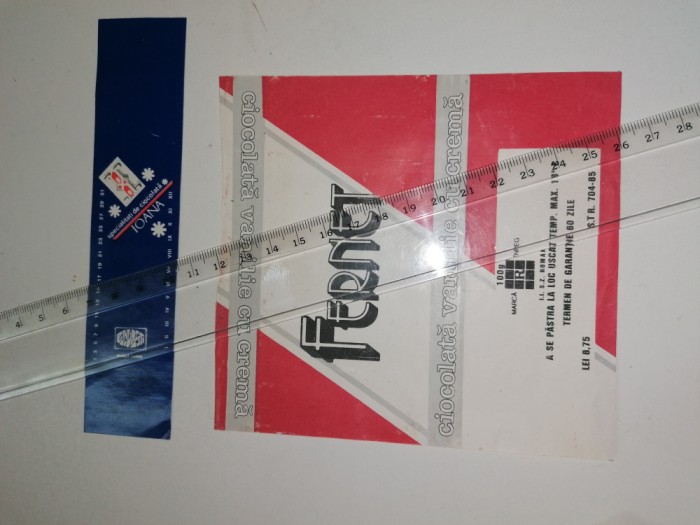 LOT 2 AM,BALAJE / ETICHETE / PACHETE VECHI CIOCOLATA - ROMANESTI