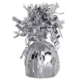 Greutate pentru Baloane cu Heliu, Cyrax, din Folie cu Franjuri, 170g, 13 x 5 x 3 cm, Argintiu