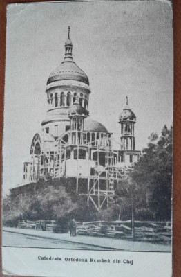 Carte postala, Cluj, Catedrala Ortodoxa Romana, 1929 foto