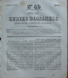 Cumpara ieftin Curier romanesc , gazeta politica , comerciala si literara , nr. 49 din 1844