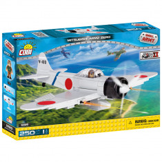 Set de Construit Mitsubishi A6M2 Zero, Cobi, 250 piese foto