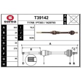 Planetara Citroen C3, C3 II, C3 Picasso, DS3 16; Peugeot 2008 I, 207 15, 208 I 20, motor 1.2 THP / 1.4 VTi / 1.5 &amp;amp; 1.6 Hdi, montare Fata,