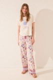 women&#039;secret pantaloni de pijama culoarea alb, 3709675